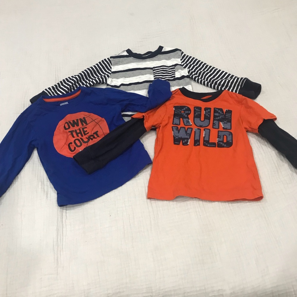 Boys size 2T. 3 pcs long sleeve shirt bundle.